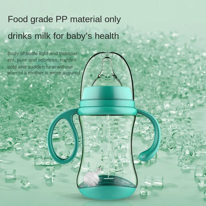 Anti-Choke Baby Bottle With Grip Wide-Caliber Feeding Bottles fpr Newborn Dring Cup Dual Use Infant Milk Water Drinking Bottle