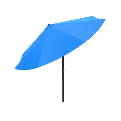 Pure Garden Auto Tilt Patio Umbrella, 10 Ft Aluminum, Easy Crank, Brilliant Blue Shade Umbrellas  Beach Umbrella Sunshade