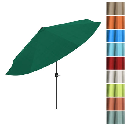 10-Foot Auto Tilt Patio Umbrella, Hunter Green Beach Umbrella Sunshade  Patio Furniture  Umbrella Stand