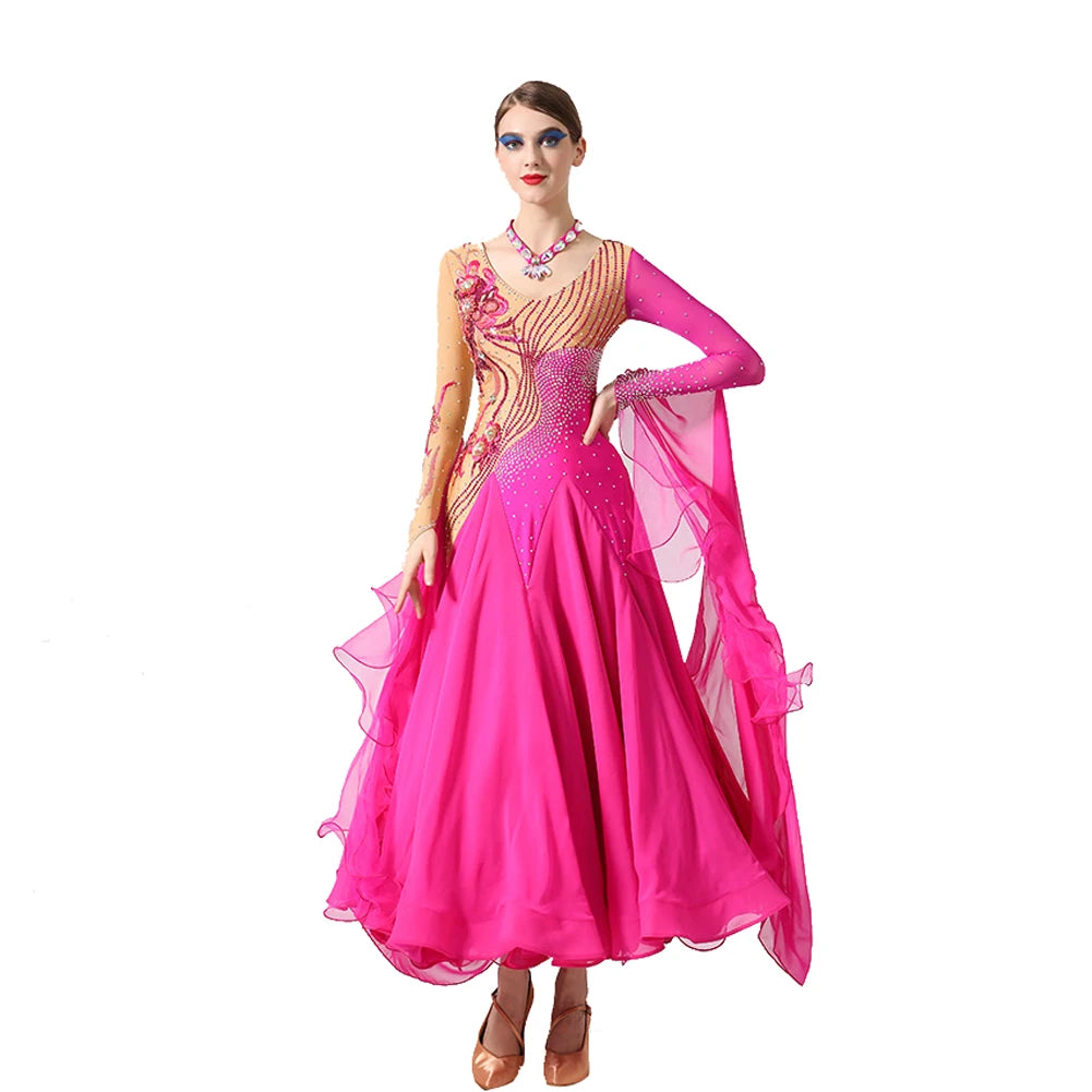 Standard Ballroom Dress Woman Ballroom Dance Competition Dresses Tango Dance Costumes Foxtrot Dance Dress Women Dance Wear