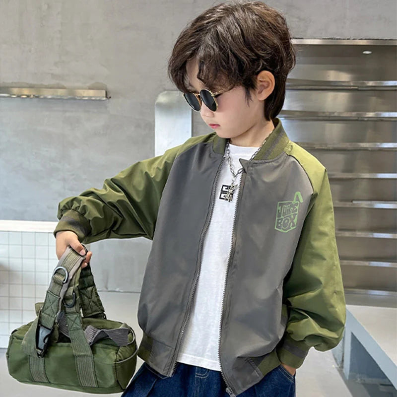 Boys Coat Jacket Cotton Outerwear Windbreak 2024 Casual Spring Autumn Overcoat  Sport Teenagers Children's Warm Clothing