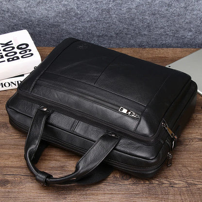 Men Laptop Bags Large Capacity Shoulder Bag Fashion Genuine Leather Business Men Briefcase Brand handbags 15" For Various models