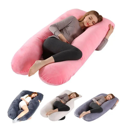 Ultra Soft Pregnancy Body Pillow U Shape Maternity Pillows Flexible Cotton Pregnant Women Side Sleepers Bedding Relaxing Pillows