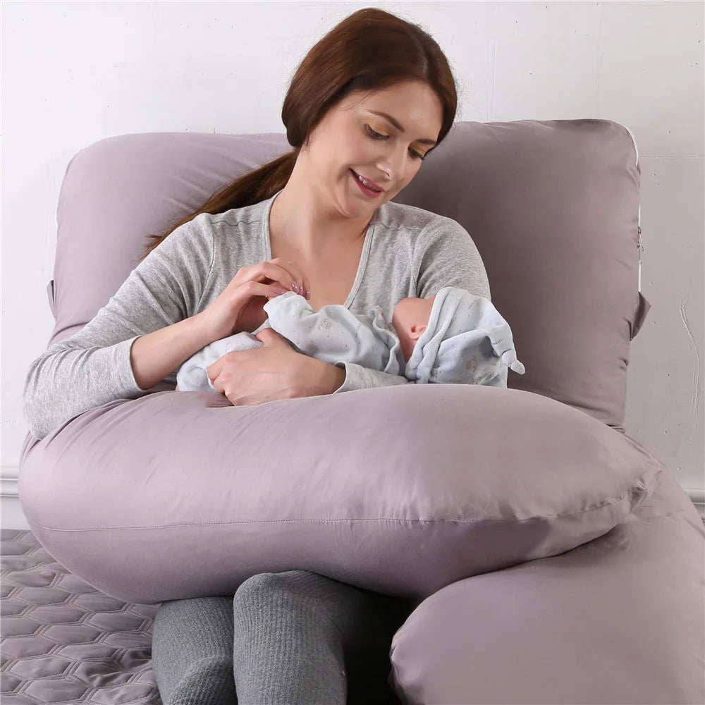 2022 New Full Body Nursing Pregnancy Pillow U-Shaped Maternity For Sleeping With Removable Cotton Cover