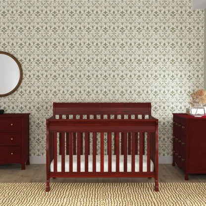 DaVinci Kalani 4-in-1 Convertible Crib in Rich Cherry, Greenguard Gold Certified