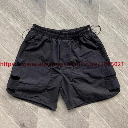 Whoisjacov pair of Puffer Shorts Cargo Men Women High Quality Multi Pocket Oversize Breeches