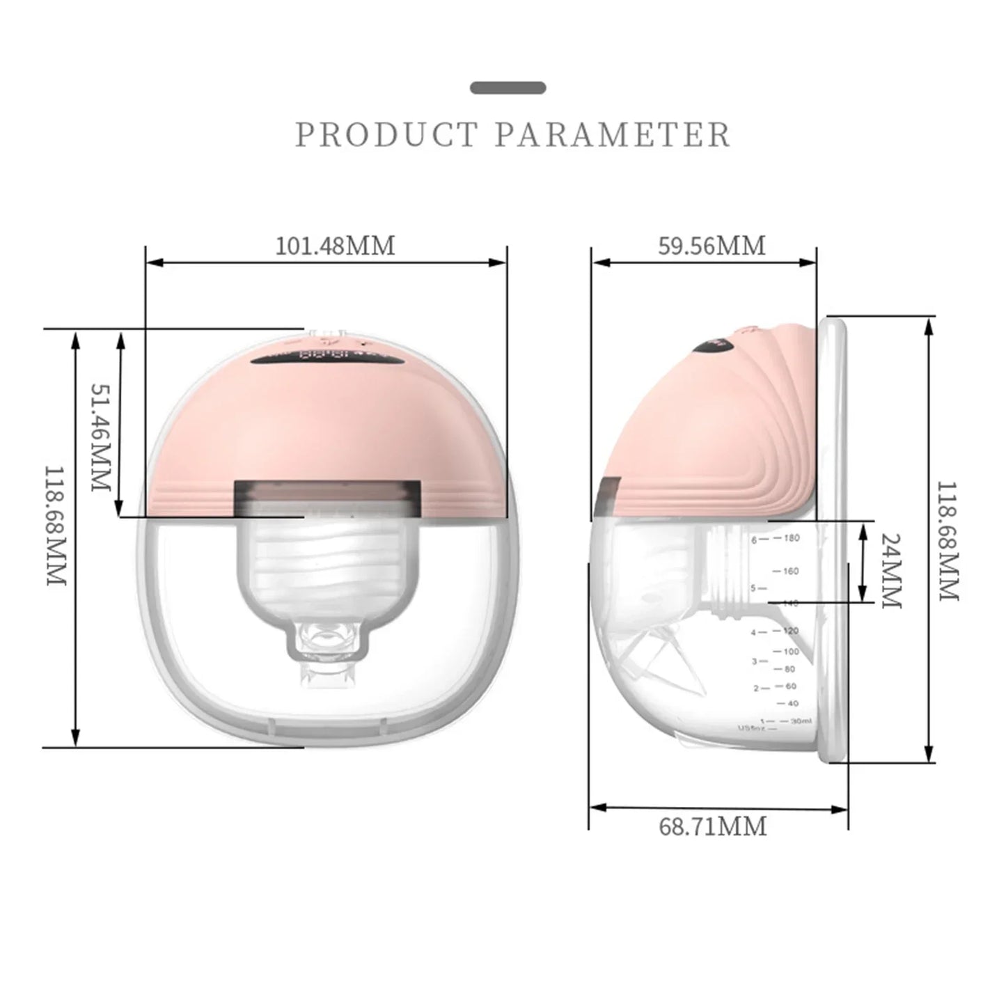 Portable Wearable Breast Pump - Hands Free Electric Breast Pumps - Silent BPA-free Breastfeeding Milk Collector