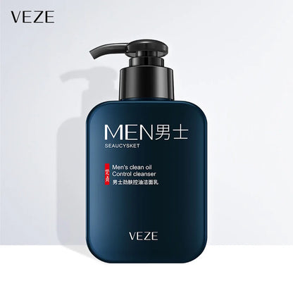 2pcs VENZEN Men's Facial Cleanser Moisturizing Oil Control Refreshing Face Wash Foam Face Cleanser Men Facial Skin Care Products