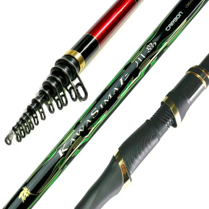 Anmanda Kawasimai Rock Fishing Rod Ultra Light Ultra Soft Ocean Rock Fishing Pole High Carbon Hand Sea Telescopic Dualuse Rod 5m