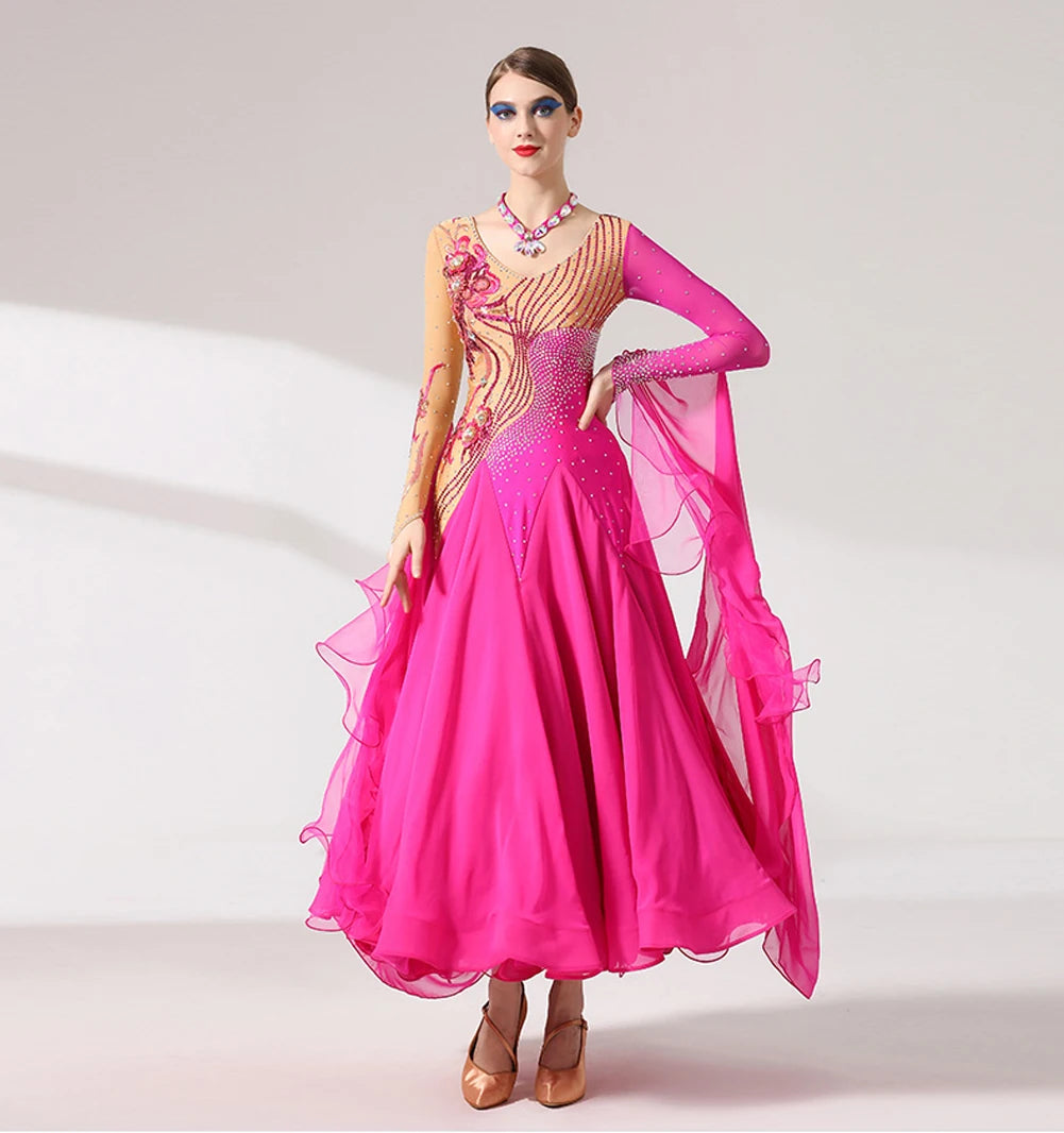 Standard Ballroom Dress Woman Ballroom Dance Competition Dresses Tango Dance Costumes Foxtrot Dance Dress Women Dance Wear