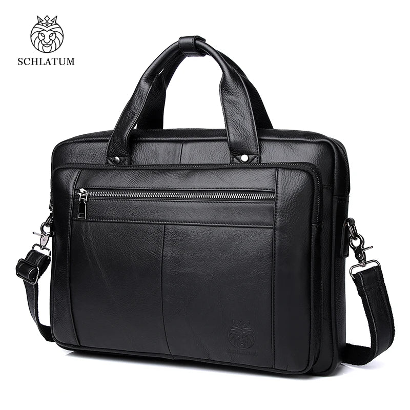 Men Laptop Bags Large Capacity Shoulder Bag Fashion Genuine Leather Business Men Briefcase Brand handbags 15" For Various models