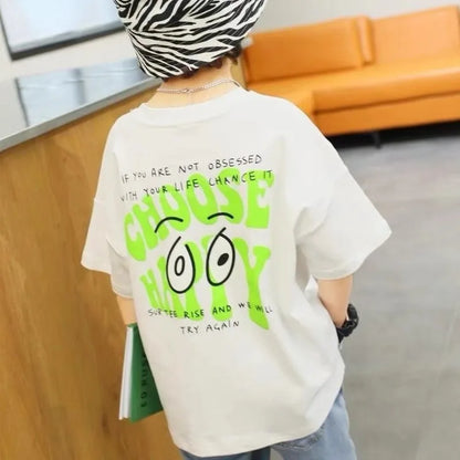 Short Sleeve T-shirts For Boys Clothes Boy Child Children's Tops Kids Tee Shirt Clothing T-shirt Top Teenage Summer