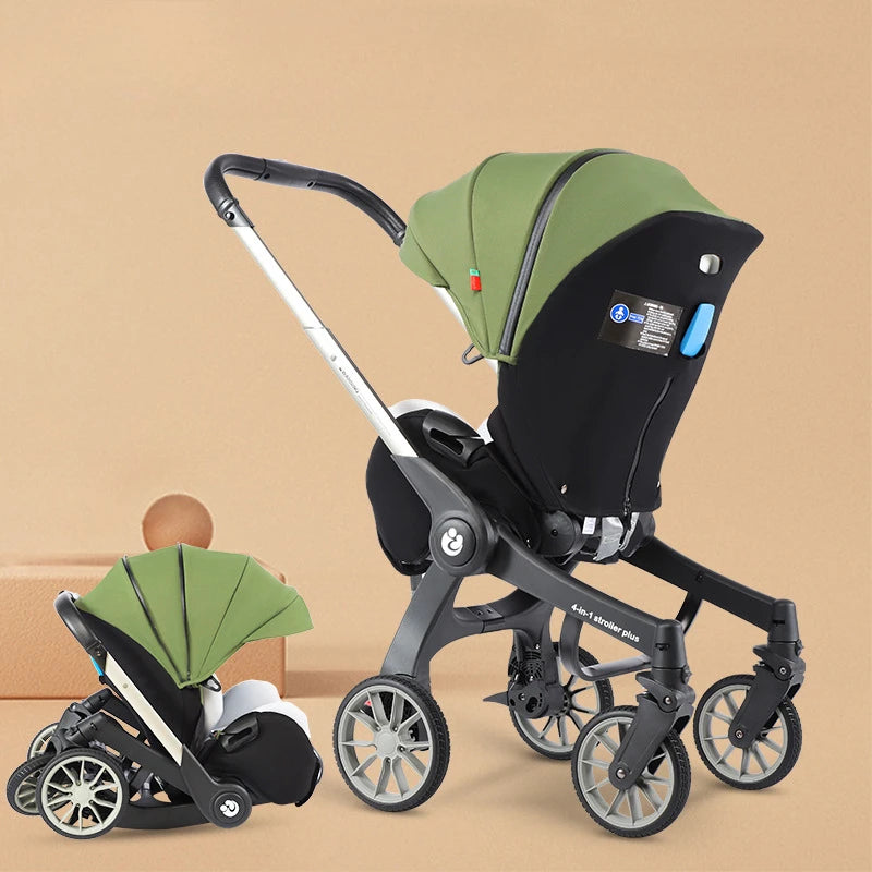 baby stroller 4in1 Multifunctional newborn baby stroller 3in1 Foldable Basket type seat