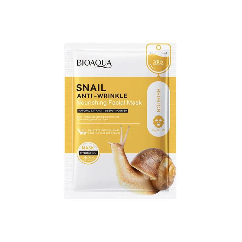 20pcs BIOAQUA Snail Face Mask skincare Moisturizing Nourishing Firming Facial Masks Face Skin Care Products