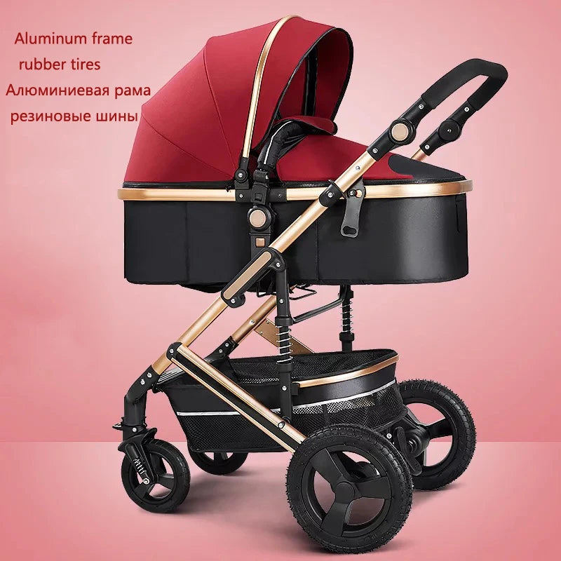 Baby stroller high landscape kinderwagen newborn stroller baby trolley double faced push parm baby carriage Newborn strollers