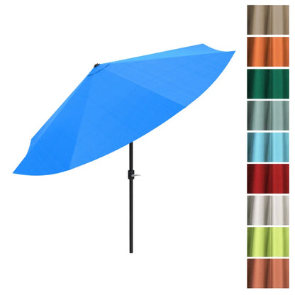 Pure Garden Auto Tilt Patio Umbrella, 10 Ft Aluminum, Easy Crank, Brilliant Blue Shade Umbrellas  Beach Umbrella Sunshade